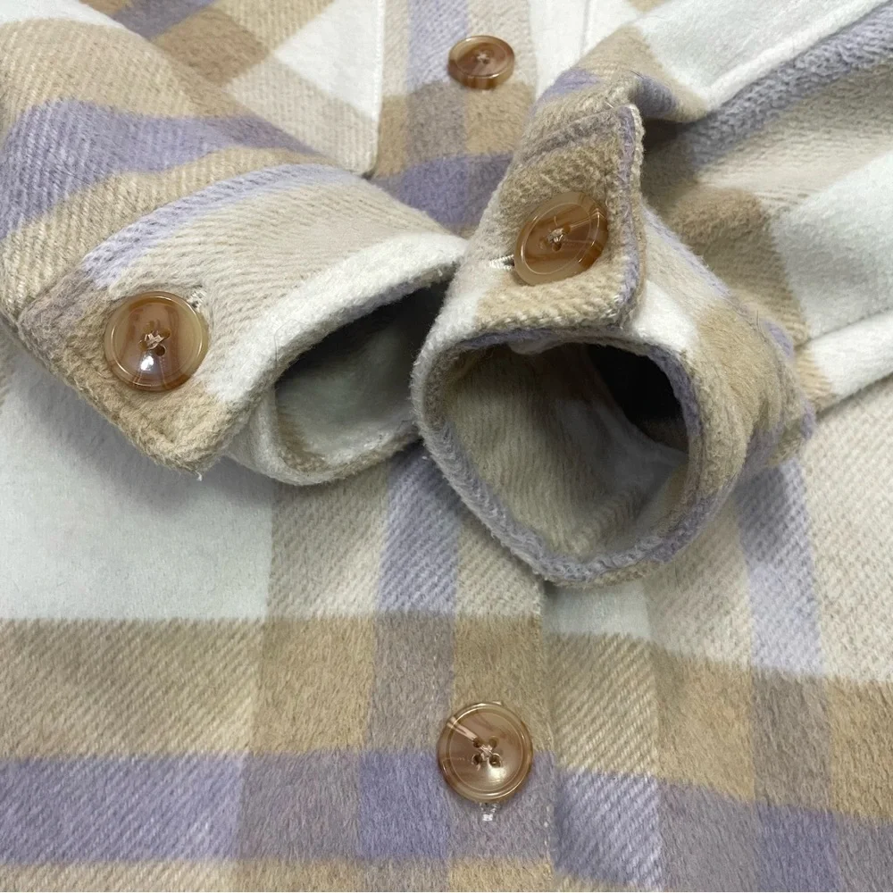 Blank NYC Mountain Top White Multi Plaid Shacket - Picture 15 of 16